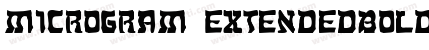 Microgram ExtendedBold字体转换
